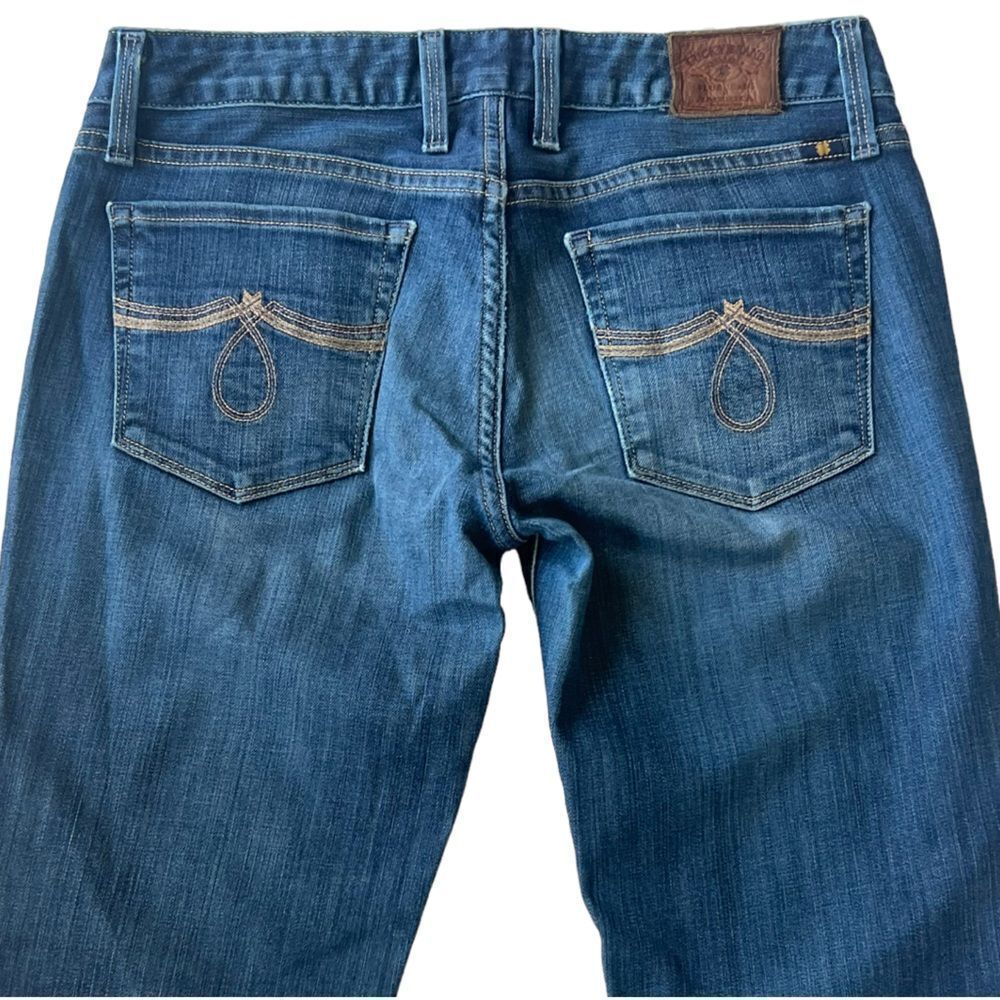 Lucky Brand Lolita Skinny Low Rise Medium Rinse Distressed Jeans sz 4 - Picture 4 of 11
